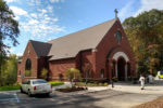 Exterior view of chapel during dedication